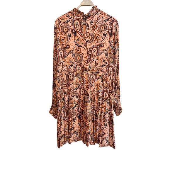 Anthropologie Pink Paisley Midi Dress - Picture 4 of 9